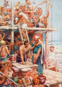 Bábel tornyának építése (színes litó)