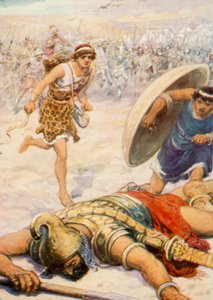 Dávid és az óriás (színes litó) alkotó: Robert Ambrose Dudley