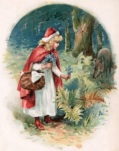 Piroska, illusztráció az „Egyszer volt egy időből”, kiadó: Ernest Mister, 1900 körül (színes litó) alkotó: Robert Ambrose Dudley