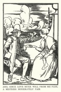 És mivel a szerelem nem fog tőlem elmenekülni, egy úrnő közepesen szép (litho) alkotó: Robert Anning Bell
