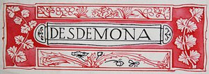 Desdemona, Shakespeare hősnőiből, Anna Murphy Jamesontól alkotó: Robert Anning Bell