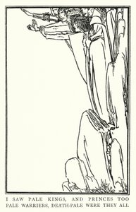 Illusztráció John Keats verseihez: La Belle Dame Sans Merci (litho) alkotó: Robert Anning Bell