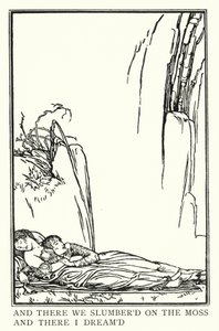 Illusztráció John Keats verseihez: La Belle Dame Sans Merci (litho) alkotó: Robert Anning Bell
