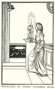 Illusztráció John Keats verseihez: Szent Ágnes estéje (litho) alkotó: Robert Anning Bell