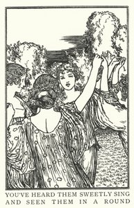 Hallottad őket édesen énekelni, és láttad őket körben (litho) alkotó: Robert Anning Bell