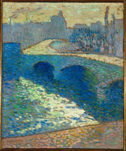 A Szajna Rouenban hajnalban (olaj, vászon) alkotó: Robert Antoine Pinchon