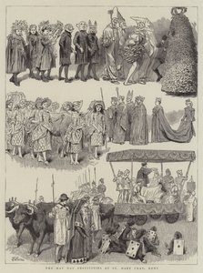 Május elsejei ünnepségek St Mary Cray-ben, Kentben alkotó: Robert Barnes