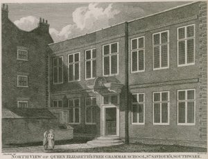 Erzsébet királynő ingyenes gimnáziumának északi nézete, St Saviour
