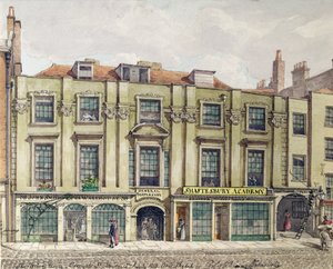 Shaftesbury House, Aldersgate Street, London, 1819 (wc vázlat)