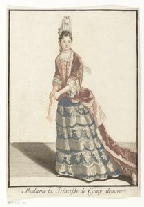 Marie Anne de Bourbon portréja Madame, Conty özvegy hercegnője (cím a tárgyon) alkotó: Robert Bonnart (possibly)