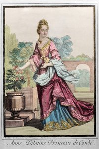 Anne Palatine, Conde hercegnője (Anne de Baviere (1648-1723) (Anne Henriette Julie de Baviere) (Anne Henriette Bajorország) (Anna del Palatinato) - metszet: Robert Bonnart -