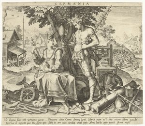 Németország Germania (cím a tárgyon) Európai országok allegóriái (sorozat címe) alkotó: Robert Bossart