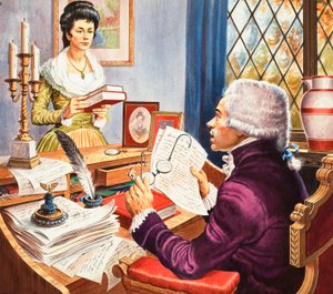 Robespierre és Eleanore Duplay (gouache, papír)