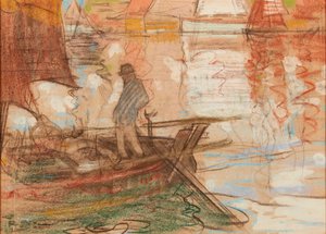 Concarneau Ferryman 1894 (pasztell) alkotó: Robert Brough
