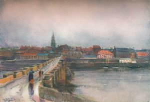 Egy nedves nap, Old Berwick Bridge, 1877-1906, 1906. alkotó: Robert Buchan Nisbet
