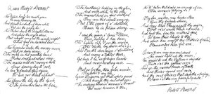 Queen Marys Lament, költemény Robert Burns kézírásával, 18. század vége, 1840