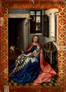 Madonna és gyermek a kandalló előtt, 1430-as évek.