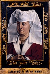 "Marie De Pacy portréja" Robert Campin, Flemalle mestere (1378-1444) 1415-1440 Tournai festménye. Belga Szépművészeti Múzeum
