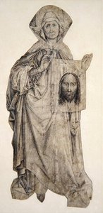 St. Veronica (toll, tinta és indiai tinta mosás velumen) alkotó: Robert Campin