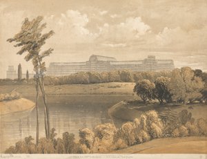 Crystal Palace a víztározóból, Sydenham alkotó: Robert Carrick