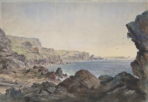 Foilhummerum-öböl, Valentia, Tengerre nézve a ponttól, ahol a kábel..., 1865-66.