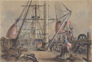 Kijutni az egyik nagy bójából: A nagy keleti fedélzetre nézve..., 1865-66. alkotó: Robert Charles Dudley