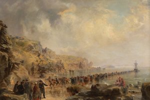 Leszállás az Atlanti-kábel parti végén, 1866.