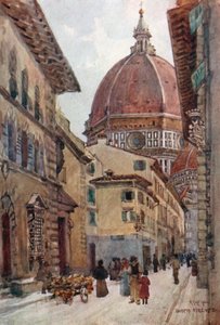Via dei Servi (színes litográfia) alkotó: Robert Charles Goff