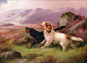 Gundogs (egy pár) alkotó: Robert Cleminson