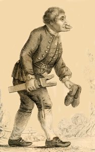 Old Boots, jól ismert karakter a yorkshire-i Ripponban, 1821.