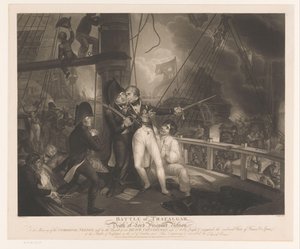 Trafalgari csata Horatio Nelson halálával Trafalgar-i csata és Lord Viscount Nelson halála (cím a tárgyon)