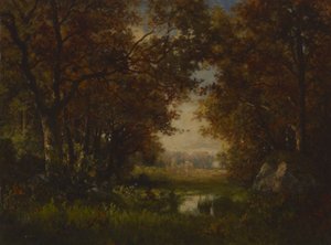 Jelenet a fontainebleau-i erdőben