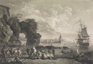 Pausilype kilátása Nápoly mellett, 1785. alkotó: Robert Daudet