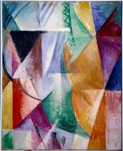 Egy ablak vagy design három ablakhoz. Robert Delaunay (1885-1941) festménye alkotó: Robert Delaunay