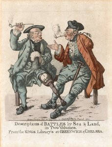 Reklám a tengeri és sávos csaták leírásához két kötetben, a greenwichi és chelsea-i Kings Library-ből alkotó: Robert Dighton