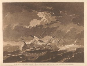 III. A "Lady Juliana" más hajókkal együtt a szeptember 16-i éjszakán, amikor a flotta szétoszlott. alkotó: Robert Dodd