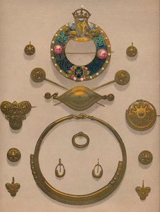Arany díszek és bross, 1863.