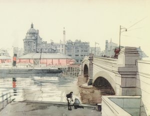 Glasgow: George V Bridge (színes litográfia)