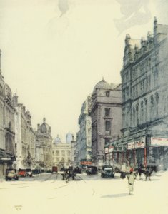Glasgow: Gordon Street és Central Station (színes litográfia)