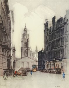 Glasgow: Szent György-templom (színes litográfia)