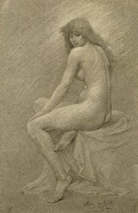 Tanulmány Lilith számára, 1900 körül (kréta papíron)