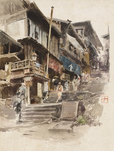 Egy utca Ikaóban, Japánban II, 1890 alkotó: Robert Frederick Blum