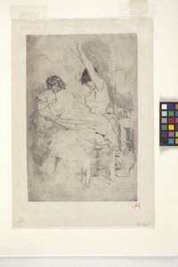 Gyöngyfűzők, Velence (rézkarc) alkotó: Robert Frederick Blum