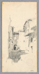 Rajz, utcai jelenet, 1882 alkotó: Robert Frederick Blum