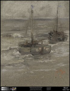 Halászhajók horgonynál, 1884 alkotó: Robert Frederick Blum