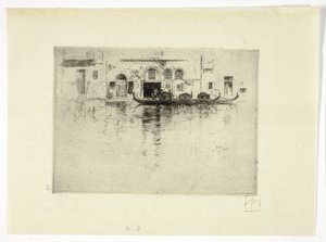 Gondolák és a velencei palota alkotó: Robert Frederick Blum