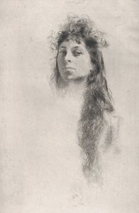 Egy hosszú hajú lány feje,.n.d., n.d. alkotó: Robert Frederick Blum
