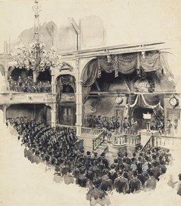 A japán parlament nyitó jelenete, 1890 alkotó: Robert Frederick Blum