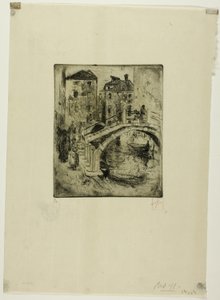Velencei csatorna és hidak alkotó: Robert Frederick Blum