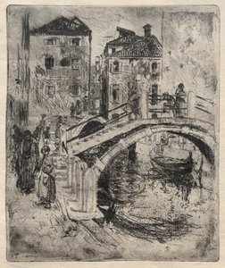Velencei csatorna és hidak, 1886. alkotó: Robert Frederick Blum
